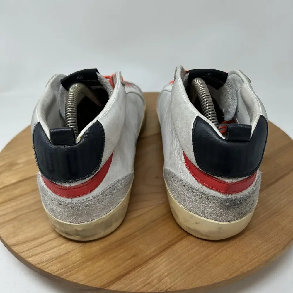 Golden Goose Shoes Men 9 Midstar White Leather Star Italy Sneakers Luxury